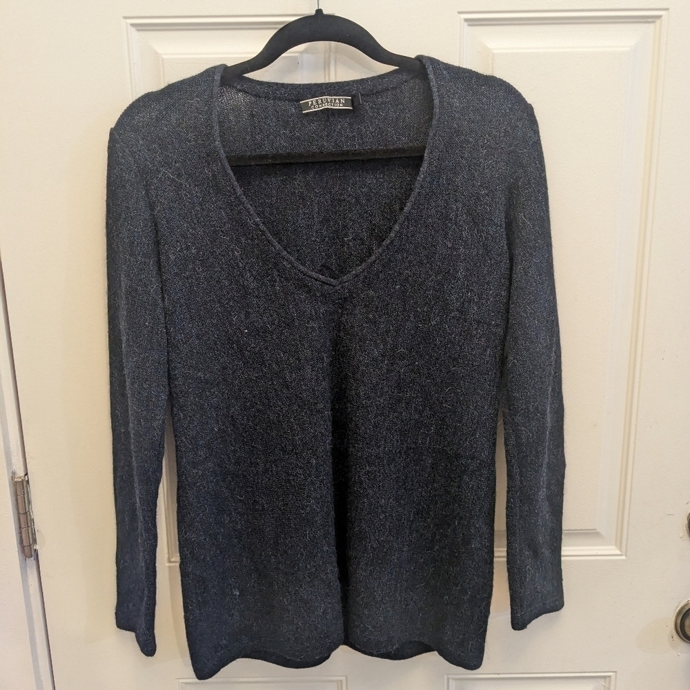 Peruvian Connection 100% Alpaca V-neck Sweater
